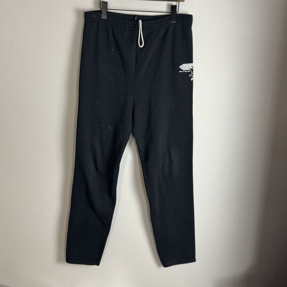 VINTAGE LOGO 7 Mens Black San Jose Sharks Sweatpants Size L Hockey NHL 1992 USA - Picture 1 of 8